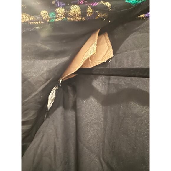 Rare Vintage 80s Anne Klein Metallic Floral Shell Top Hong Kong Sz M - Picture 7 of 10